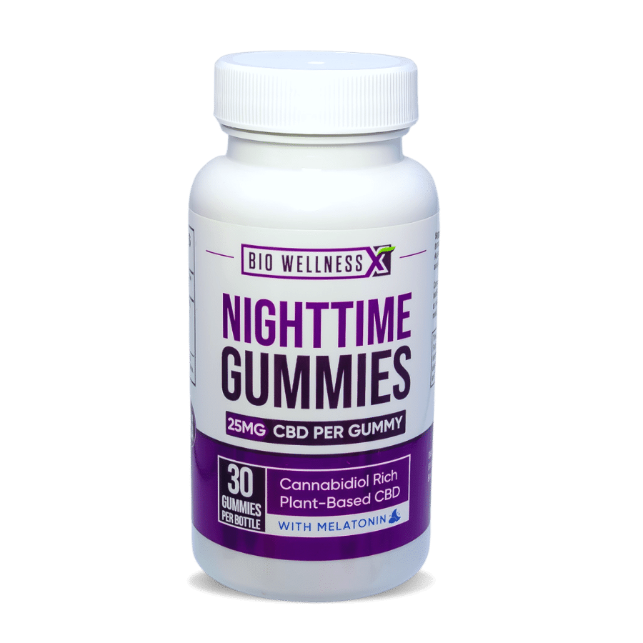 Nighttime Gummies 25mg CBD And Melatonin BioWellnessX