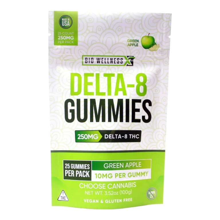 10mg Delta 8 THC Gummies - 25 Count - Green Apple