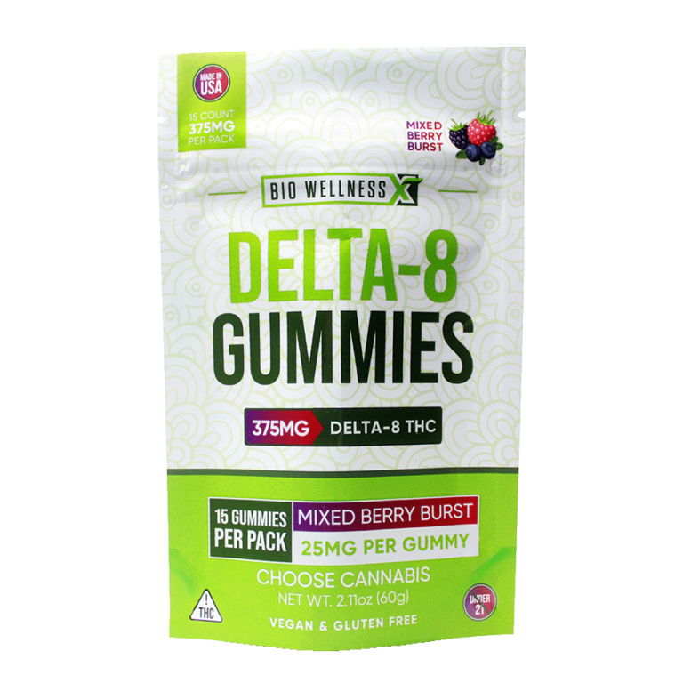 25mg Delta 8 THC Gummies - 15 Count - Mixed Berries