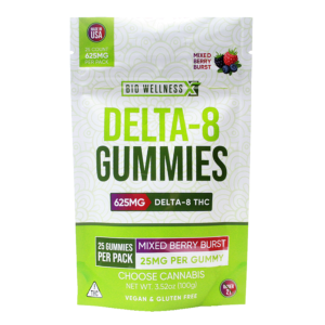 25mg Delta 8 THC Gummies - 25 Count - Mixed Berries