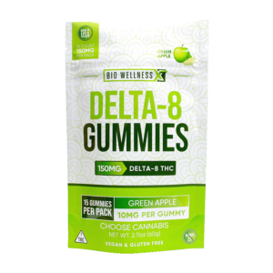 10mg Delta 8 THC Gummies - 15 Count - Green Apple