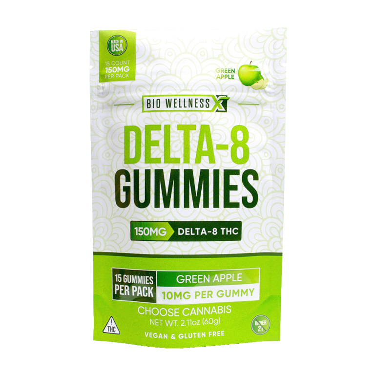 10mg Delta 8 THC Gummies - 15 Count - Green Apple