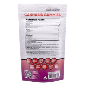 Full Spectrum CBD Gummies - 25mg - Mellow Drops - 25ct - Strawberry - Back