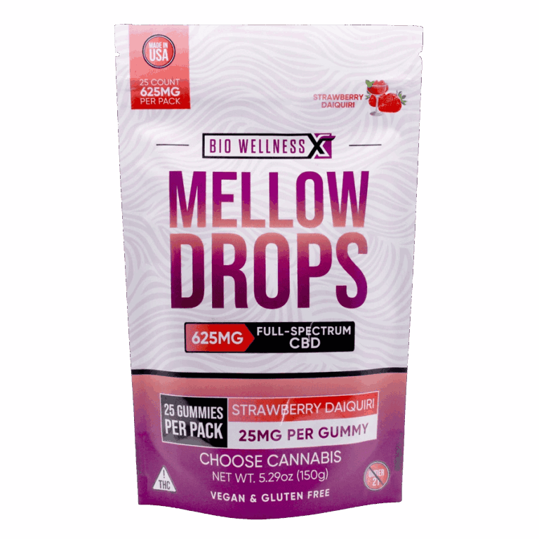 Full Spectrum CBD Gummies - 25mg - Mellow Drops - 25ct - Strawberry - Front