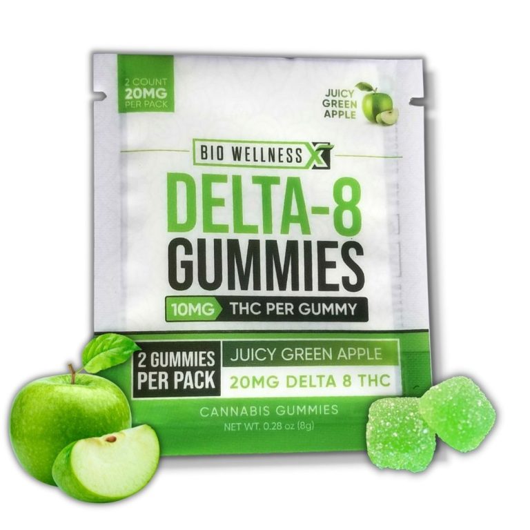 delta 8 gummies - 10mg - 2-pack - green apple