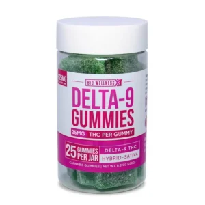 25mg Delta 9 Gummies Green Apple 25 Count