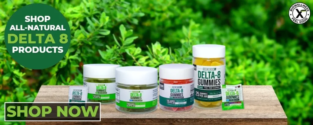 Shop all natural Delta-8 products with BiowellnessX