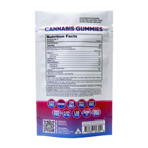 Delta-9 THC Gummies + THCp + CBG - 15 count - back