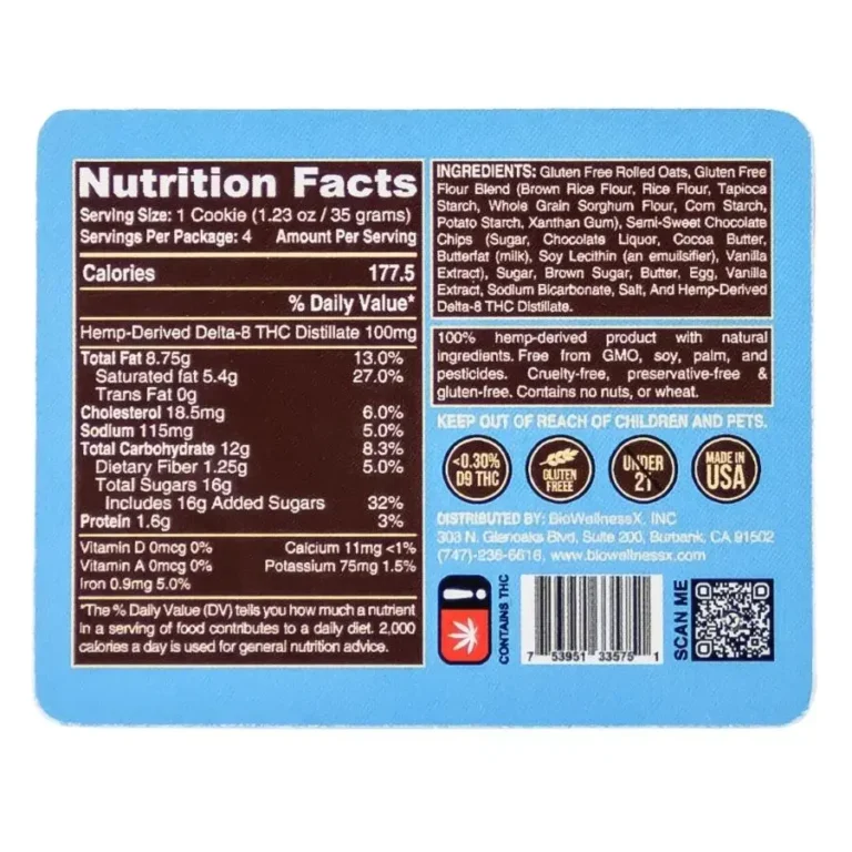 Chocolate-Trip Cookies Nutrition Factss