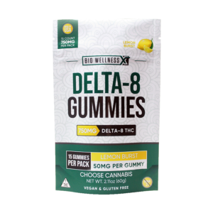 50mg Delta 8 THC Gummies - 15 Count - Lemon