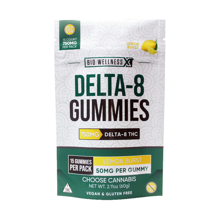 50mg Delta 8 THC Gummies - 15 Count - Lemon