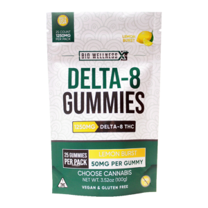 50mg Delta 8 THC Gummies - 25 Count - Lemon