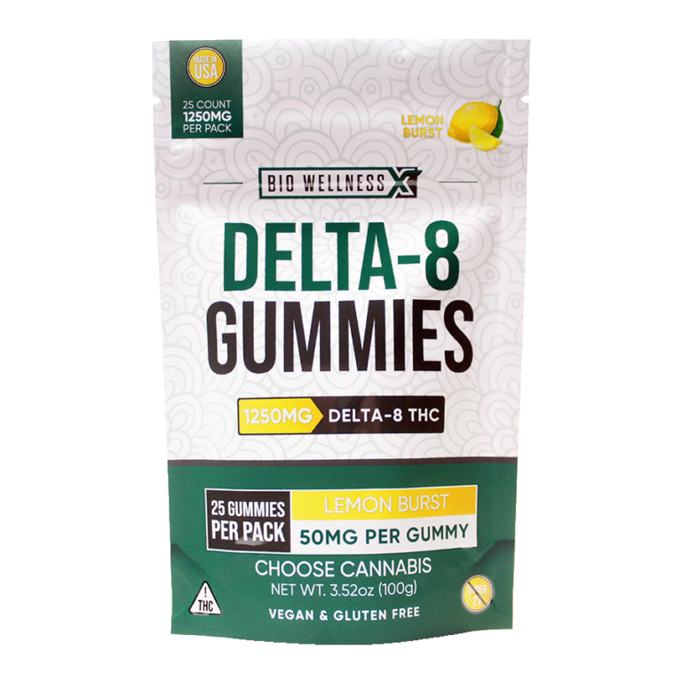 50mg Delta 8 THC Gummies - 25 Count - Lemon