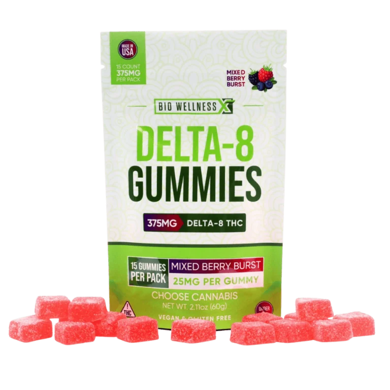 Delta 8 THC Gummies 25mg Mixed Berries