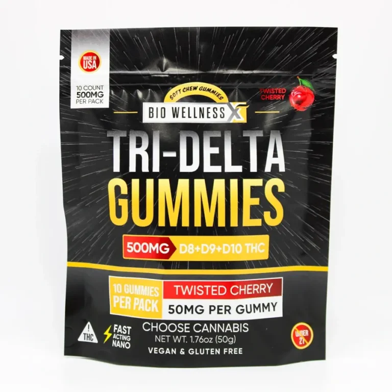 Tri-Delta Gummies - Delta 8, Delta 9, Delta 10 Gummies - Cherry - 10 ct