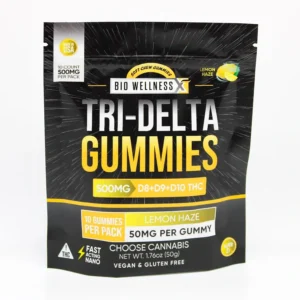 Tri-Delta Gummies - Delta 8, Delta 9, Delta 10 Gummies - Lemon - 10 ct