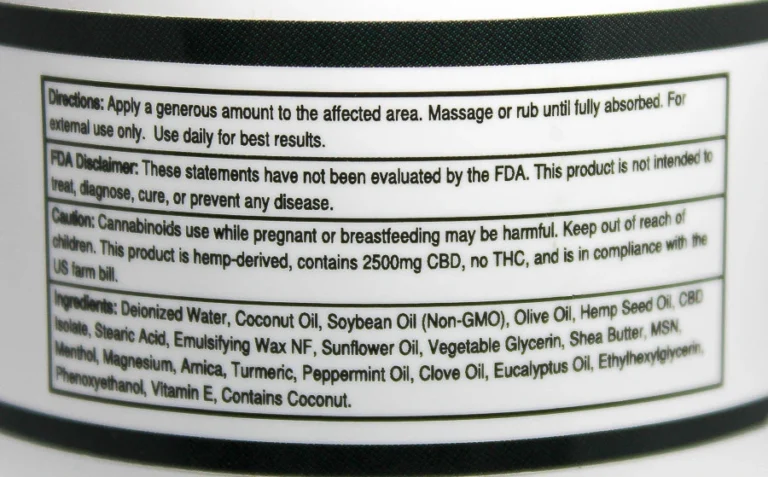 Natural CBD-Relief Cream - ingredients